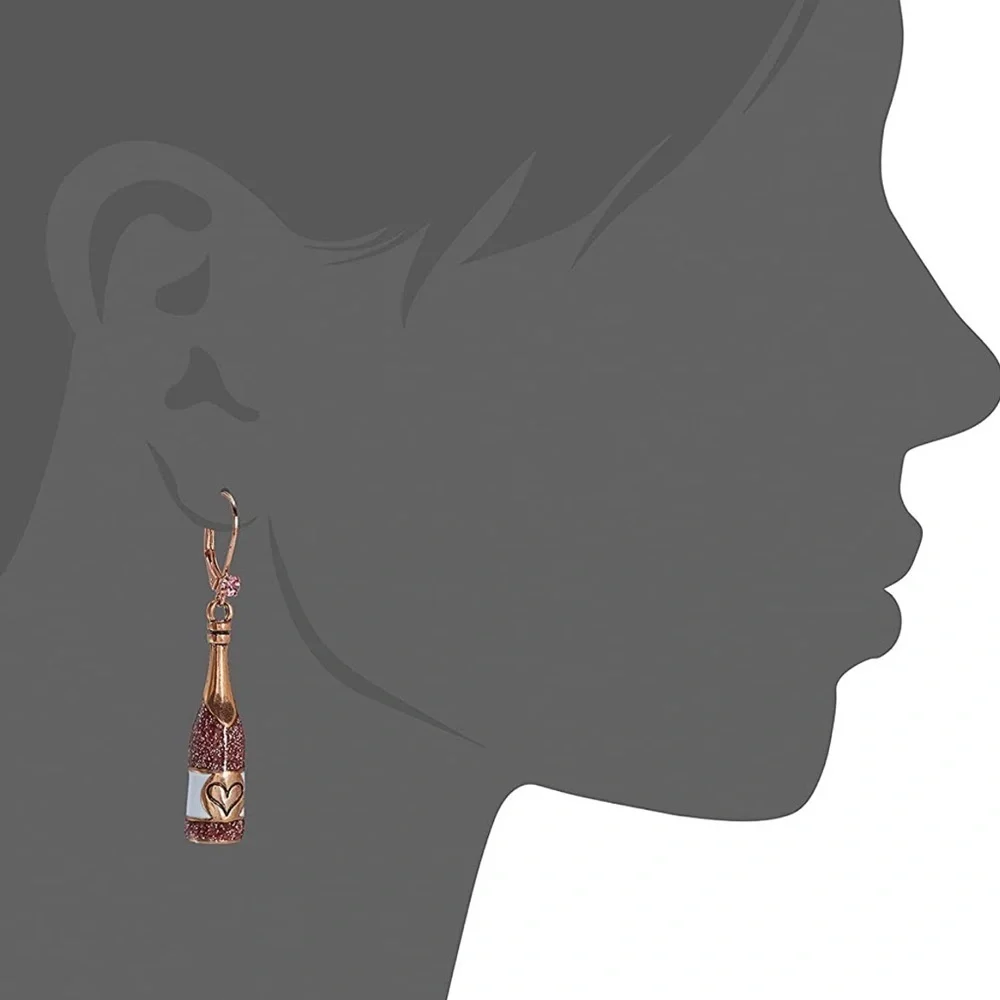 Betsey Johnson Non-Matching Champagne Earrings